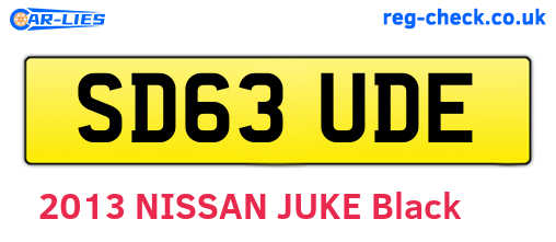 SD63UDE are the vehicle registration plates.