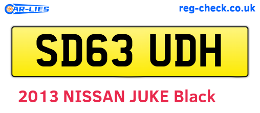 SD63UDH are the vehicle registration plates.