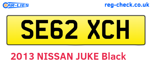 SE62XCH are the vehicle registration plates.