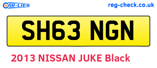 SH63NGN are the vehicle registration plates.