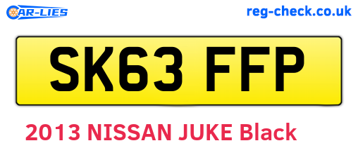 SK63FFP are the vehicle registration plates.