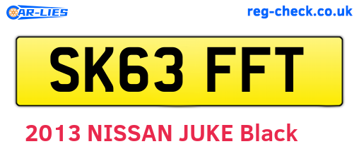 SK63FFT are the vehicle registration plates.