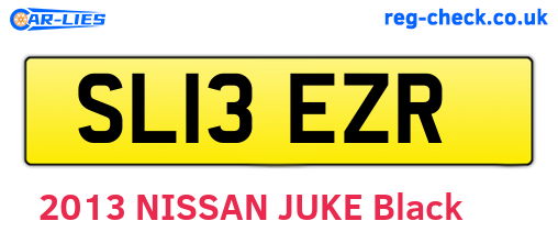 SL13EZR are the vehicle registration plates.