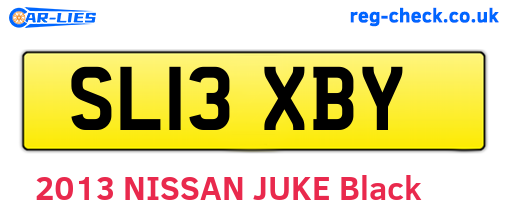 SL13XBY are the vehicle registration plates.