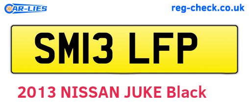 SM13LFP are the vehicle registration plates.