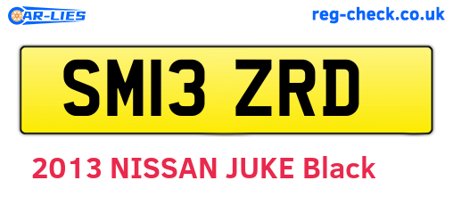 SM13ZRD are the vehicle registration plates.