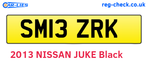 SM13ZRK are the vehicle registration plates.