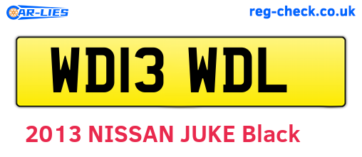 WD13WDL are the vehicle registration plates.