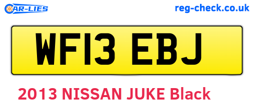 WF13EBJ are the vehicle registration plates.