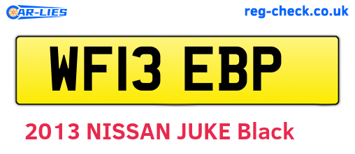 WF13EBP are the vehicle registration plates.