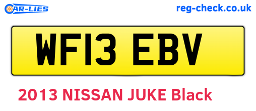 WF13EBV are the vehicle registration plates.