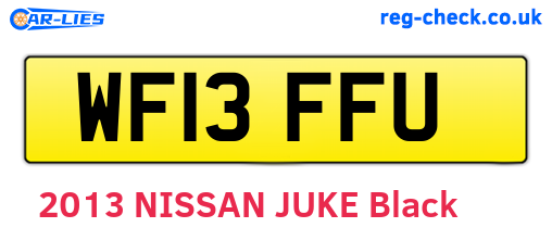 WF13FFU are the vehicle registration plates.