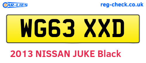 WG63XXD are the vehicle registration plates.