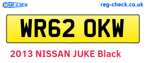 WR62OKW are the vehicle registration plates.