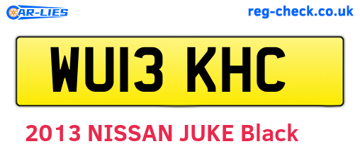 WU13KHC are the vehicle registration plates.