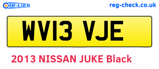 WV13VJE are the vehicle registration plates.