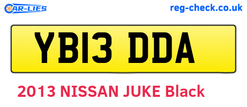 YB13DDA are the vehicle registration plates.