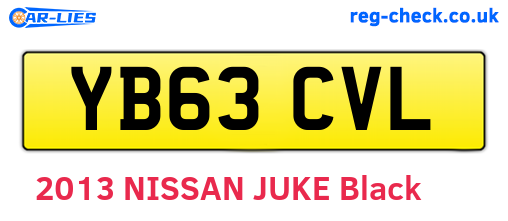 YB63CVL are the vehicle registration plates.