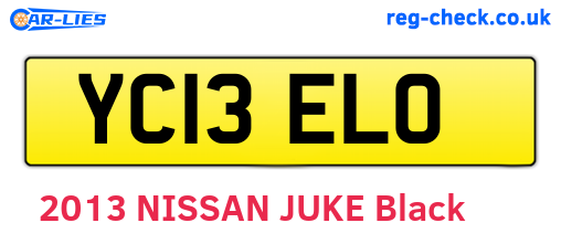 YC13ELO are the vehicle registration plates.