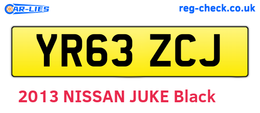 YR63ZCJ are the vehicle registration plates.