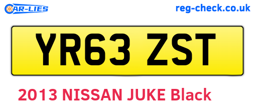 YR63ZST are the vehicle registration plates.