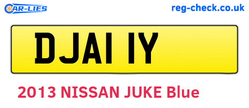 DJA11Y are the vehicle registration plates.