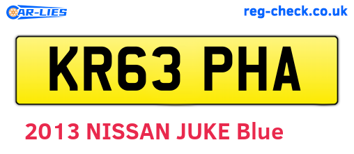 KR63PHA are the vehicle registration plates.