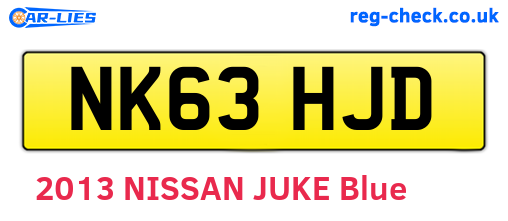 NK63HJD are the vehicle registration plates.