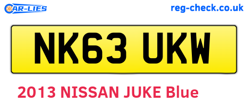 NK63UKW are the vehicle registration plates.