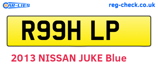 R99HLP are the vehicle registration plates.