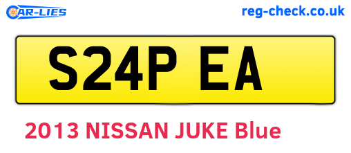 S24PEA are the vehicle registration plates.