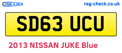 SD63UCU are the vehicle registration plates.