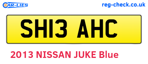 SH13AHC are the vehicle registration plates.