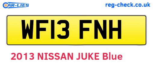 WF13FNH are the vehicle registration plates.