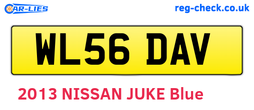 WL56DAV are the vehicle registration plates.