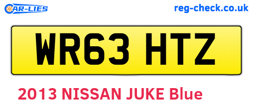 WR63HTZ are the vehicle registration plates.