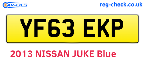 YF63EKP are the vehicle registration plates.