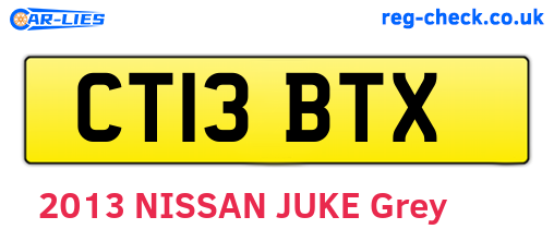 CT13BTX are the vehicle registration plates.
