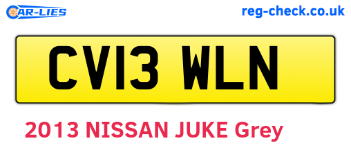 CV13WLN are the vehicle registration plates.