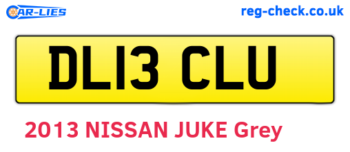 DL13CLU are the vehicle registration plates.