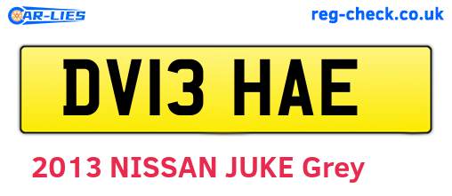 DV13HAE are the vehicle registration plates.