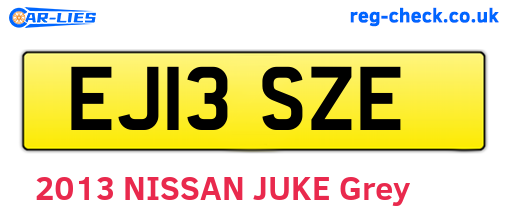 EJ13SZE are the vehicle registration plates.