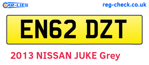 EN62DZT are the vehicle registration plates.