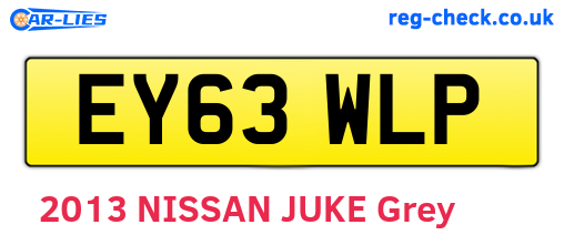 EY63WLP are the vehicle registration plates.