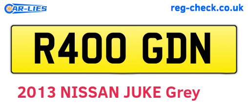 R400GDN are the vehicle registration plates.