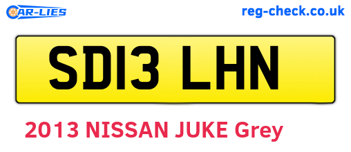 SD13LHN are the vehicle registration plates.