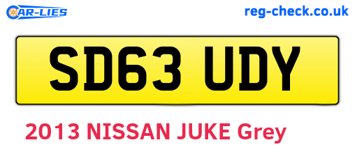 SD63UDY are the vehicle registration plates.