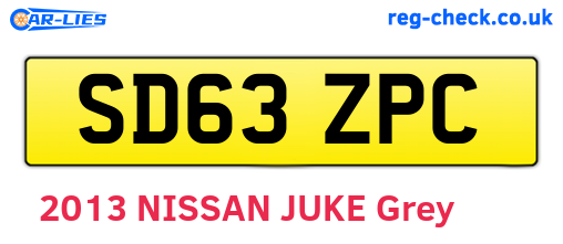 SD63ZPC are the vehicle registration plates.