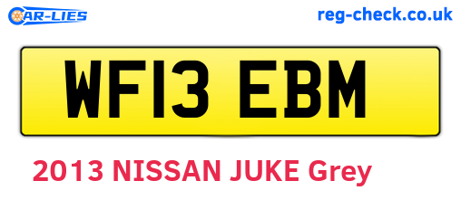 WF13EBM are the vehicle registration plates.