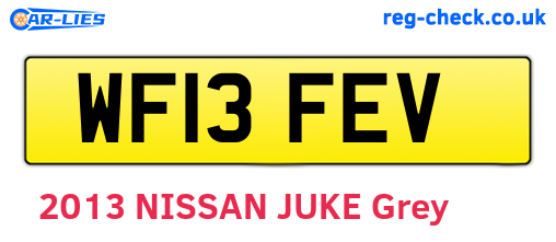 WF13FEV are the vehicle registration plates.